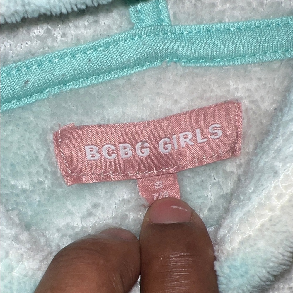 BCBGirls Kids Tie-Dye Hoodie - Cream and Mint - Picture 2 of 6